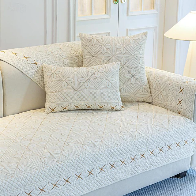 Quilted Sofa Slipcover Sofa Seat Cover Sectional Couch Covers,Furniture Protector Anti-Slip Couch Covers for Dogs Cats Kids(Sold by Piece/Not All Set) 10