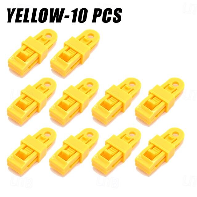  10 יחידות תפסי אוהל בדחיפה משיכה קליפסי חיבור לאוהל ווי אוהל קמפינג חיצוני אטבי רצועה אטומים לרוח