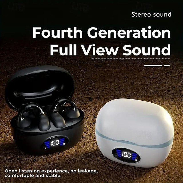  αναβαθμισμένο κλιπ σε ασύρματα ακουστικά 5.3 με διάρκεια μπαταρίας 24 ωρών εξοπλισμένο με κουτί ασύρματης φόρτισης και οθόνη ισχύος led χαμηλών μπάσων στερεοφωνικά αδιάβροχα ακουστικά ipx7 κατάλληλα