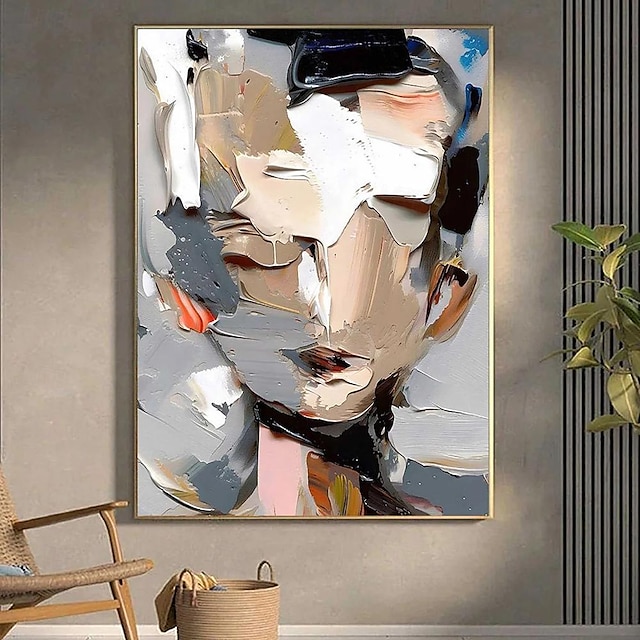  Pintura al óleo hecha a mano lienzo arte de la pared decoración aceite grueso figura abstracta moderna para la decoración del hogar pintura sin marco enrollada