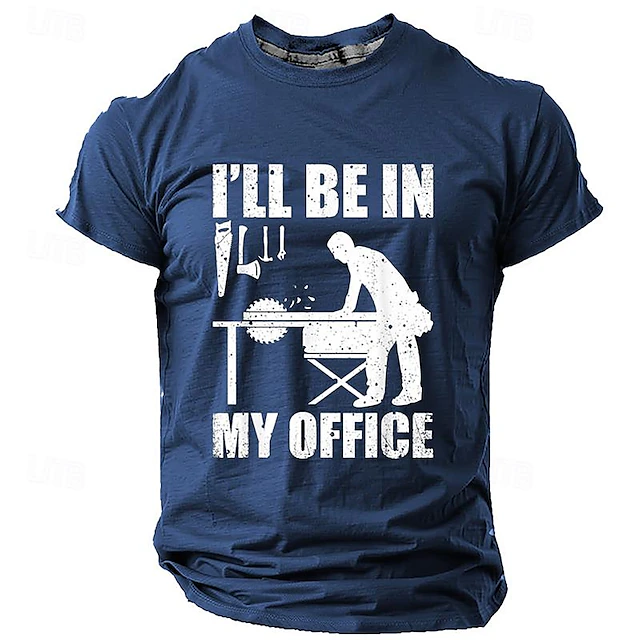 Men's Graphic Letter T Shirt Tee Top Short Sleeve T shirt 3D Print Crew Neck Shirt Daily Designer Retro Vintage Sports Outdoor Holiday Going out Black Army Green Dark Blue Spring & Summer Clothing 8