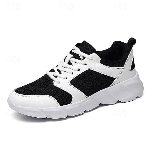  Bărbați Adidași Retro Mărime Plus Size Plimbare Casual Zilnic Piele Comfortabil Cizme / Cizme la Gleznă Loafer Negru Alb Primăvară Toamnă