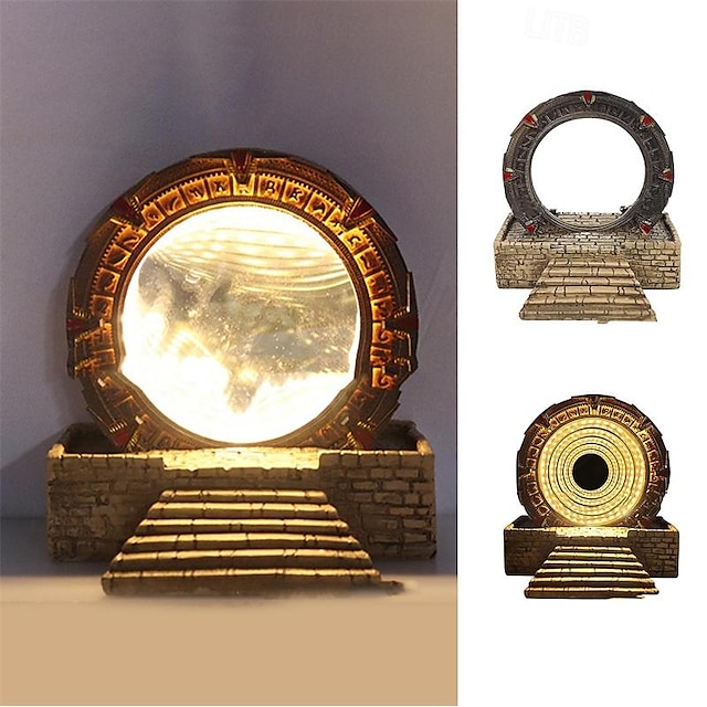  dekoratív éjszakai lámpa finom energiatakarékos kreatív 3D atlantis stargate asztali lámpa lakberendezés