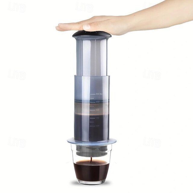  1 stk, bærbar kaffepresse kaffemaskine kaffe fransk presse kaffekande håndbrygget kaffekop fransk presse kop bærbart kaffeapparat