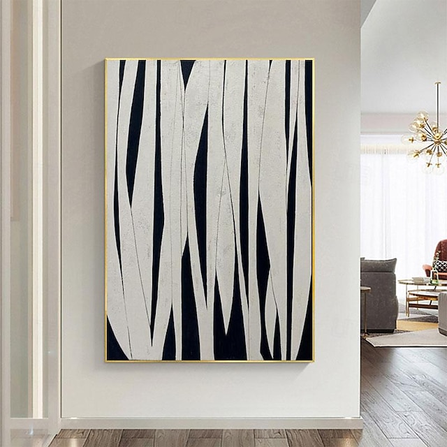  ručně vyráběné plátno olejomalba abstraktní ruční barva černá a bílá textura obrazy výzdoba obývacího pokoje velké domácí nástěnné obrazy (bez rámu)
