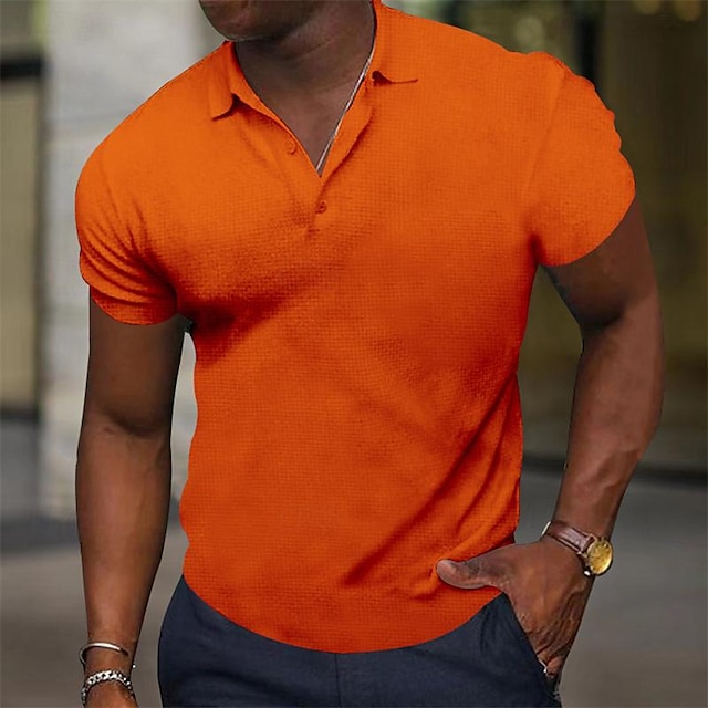  Hombre Camiseta de golf polo de golf Trabajo Casual Diseño Manga Corta Básico Moderno Bloque de color Básico Primavera verano Ajuste regular Negro Blanco Amarillo Rojo Azul Marino Azul Real Camiseta