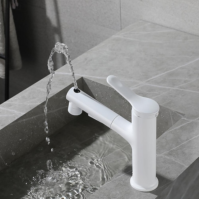  Waschbecken Wasserhahn - Ausziehbare / Klassisch Galvanisierung Mittellage Einhand Ein LochBath Taps