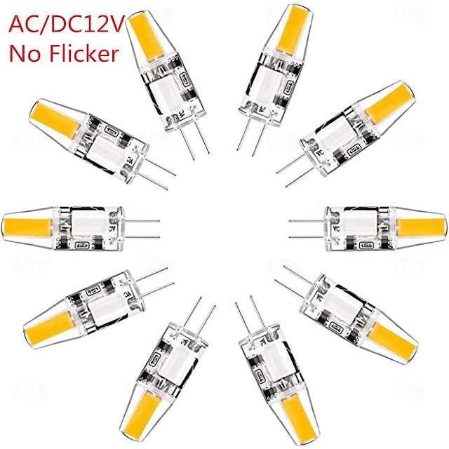  COB G4 Bulb LED 2W 3W 5W AC DC 12V LED Lamp Crystal LED Light Lampadine Lampara Ampoule LED Bulb G4 LED 6/10pcs Eye Protection No Flash