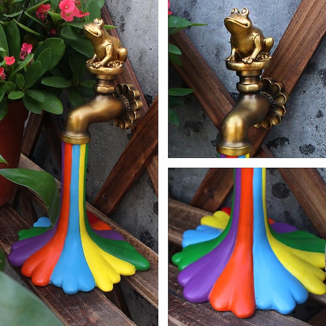  Resin Faucet Ornaments Models Home Decor Simulated Faucet Model Decorative Rainbow Faucet Model Rainbow Faucet Decor Faucet Model Decor Table Decor Pool Office Accessories