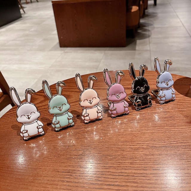  Foldable Bunny Phone Bracket  Lazy Rabbit Desktop Stand with Pull-Out Hardware for Hands-Free Support