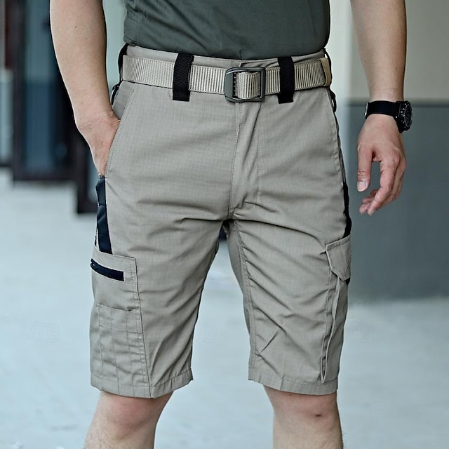 Men's Tactical Shorts Cargo Shorts Shorts Work Shorts Button Multi Pocket Plain Wearable Short Outdoor Daily Going out Fashion Classic Black Green