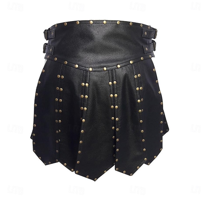  Retro Vintage Medieval Renaissance Skirt Armor Kilts Pirate Viking Shieldmaiden Men's Halloween LARP Skirt