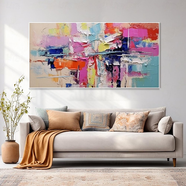  abstraktní boho krajinomalba ručně malovaná 3d barevné graffiti plátno olejomalba ručně malovaná paletový nůž impresionistická umělecká malba trendy malba pro výzdobu obývacího pokoje