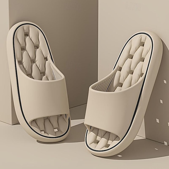  ultracomfortabele pantoffels met kussens, zool, ademend, open teen ontwerp, sneldrogend materiaal voor binnen en buiten