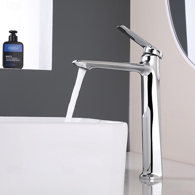  Lavandino rubinetto del bagno - Classico Galvanizzato Installazione centrale Una manopola Un foroBath Taps