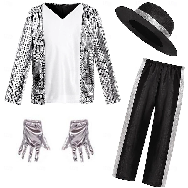 Dancer Halloween Cosplay Costume Masquerade Carnival Costume Cosplay 1980s Kid's Boys' Girls' Carnival Masquerade Party Masquerade Easy Halloween Costumes Dress Up 10