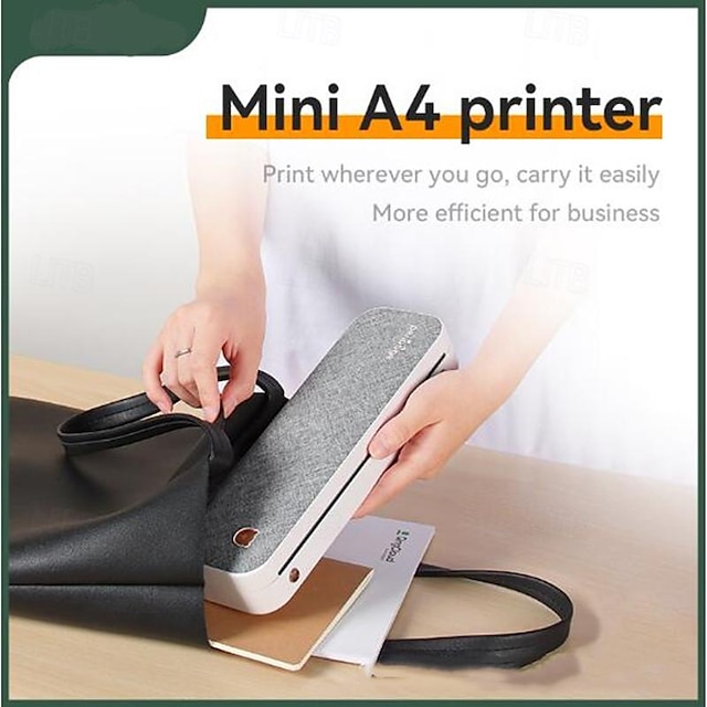  Mini-A4-Drucker, tragbares, tintenfreies Fehlergerät für kleine Schüler zum Lernen von Prüfungsarbeiten mit Hausaufgaben