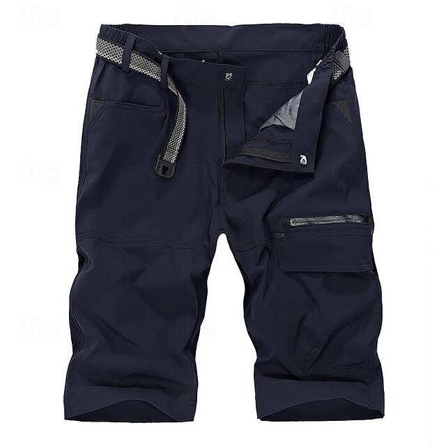  Herren Cargohosen Wandershorts Außen Normale Passform Winddicht Schnelltrocknend Leicht Reflexmaterial Unterteile Elastischer Bund Reißverschlusstasche Armeegrün Blau Camping / Wandern