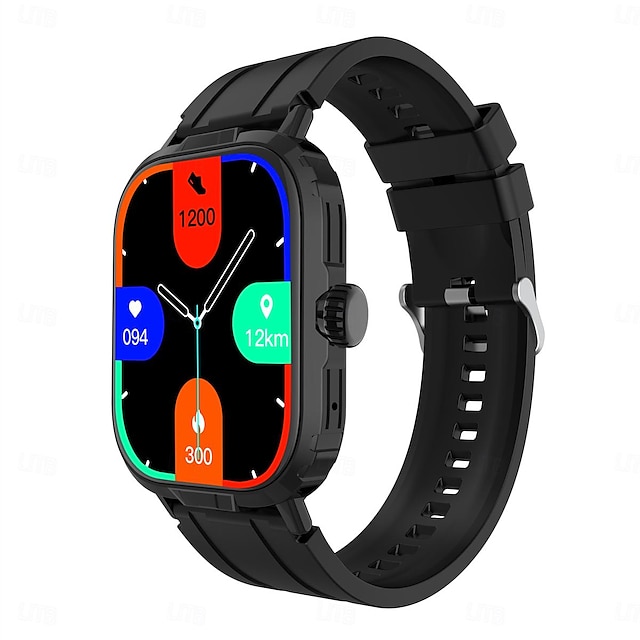  1 νέο έξυπνο ρολόι που μιλάει τετράγωνη οθόνη μαύρη σιλικόνη παρακολούθηση καρδιακών παλμών παρακολούθηση ύπνου υπαίθριο αθλητικό ρολόι για apple android huawei smartphone δώρο γιορτών καλούδια δώρο