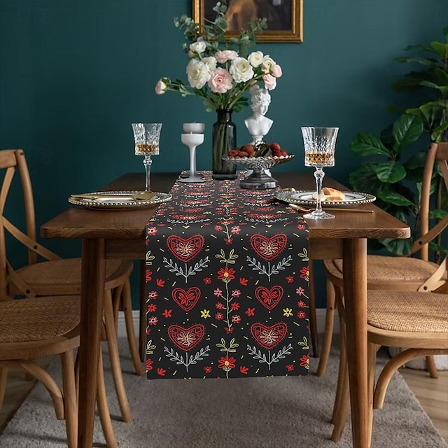  geïnspireerd door William Morris kunststijl print landelijke stijl tafelloper, keuken eettafel decor, print decor tafellopers voor binnen buiten huis boerderij vakantie bruiloft verjaardagsfeestje