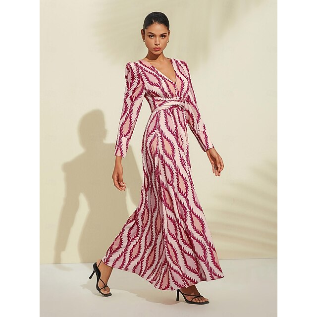 V Neck Satin Maxi Dress – White