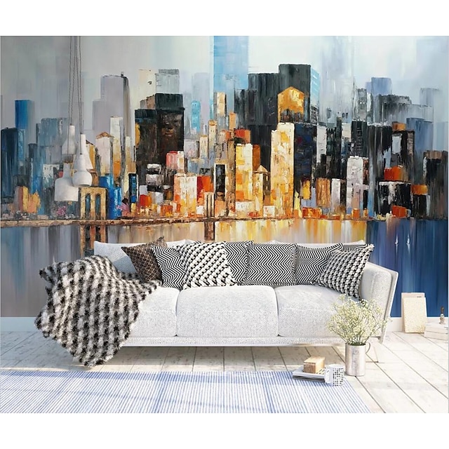  Architecture Landscape Wallpaper Cool Wallpapers Wall Mural Roll Sticker Peel Stick Removable PVC/Vinyl Material Self Adhesive/Adhesive Required Wall Decor for Living Room Kitchen Bathroom