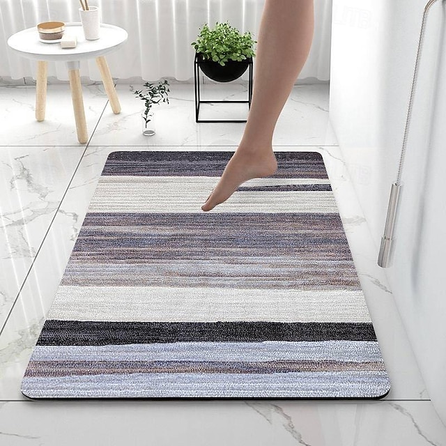  שטיח אמבט גיאומטרי מחליק אמבט שטיח אמבטיה יצירתי סופג שטיח אדמה דיאטומי מונע החלקה