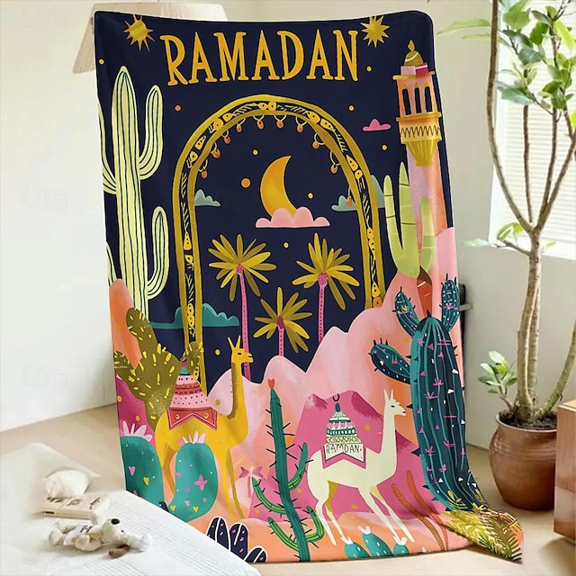  Ramadan Pattern Throws Blanket Flannel Throw Blankets Warm All Seasons Gifts Big Blanket
