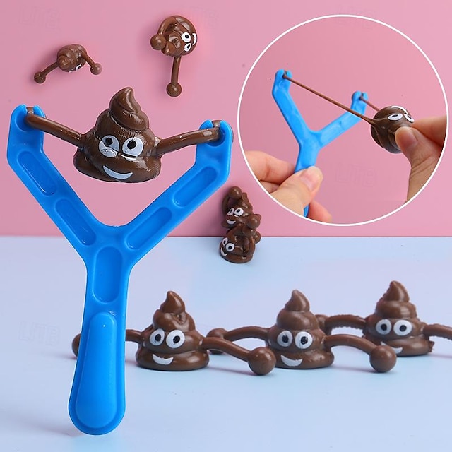  Novelty Creative Shooting Toys, Interesting Poop Slingshot, Adult Pranks And Jokes Toys, Festival Gifts
