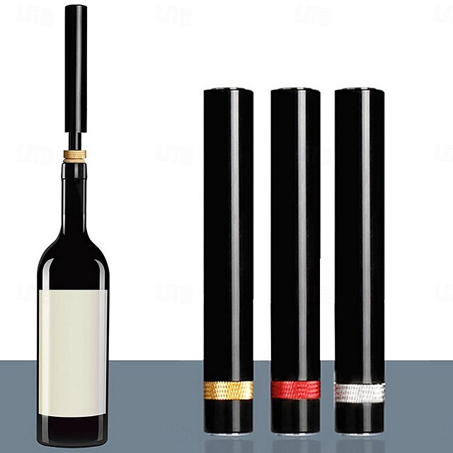  Wijnopener in lippenstiftstijl - 3 kleuren naaldvormige wijnflesopener met luchtdruk, kurkentrekker voor wijnflesstoppers