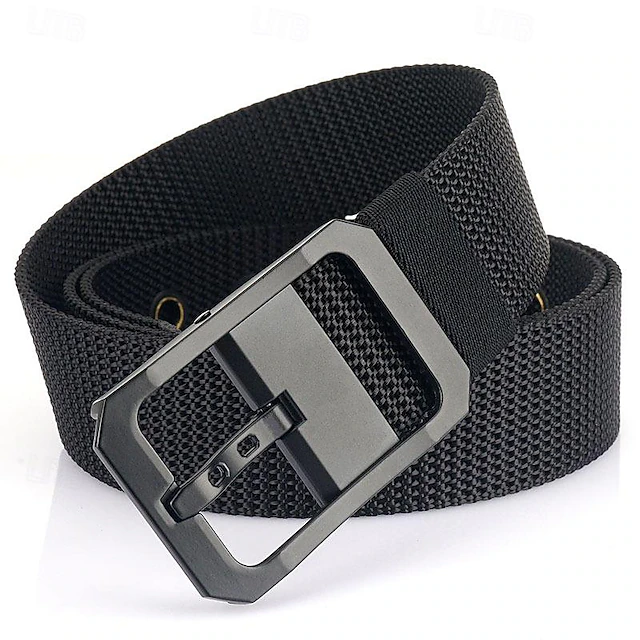 Men's Belt Nylon Belt Waist Belt Black Red Zinc Alloy Nylon Durable Adjustable Plain Outdoor Daily 9