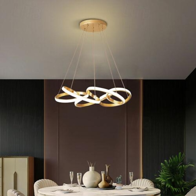  60 cm Spottivalo מנורות תלויות אלומיניום ג'ל סיליקה סגנון אמנותי חדשני מסוגנן גימור צבוע שחור אומנותי מודרני 110-240 V