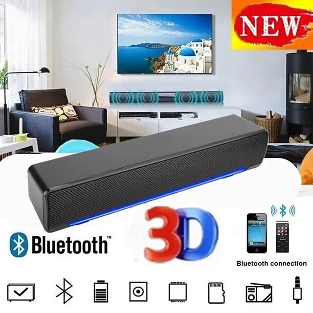  litbest x7 bluetooth-høyttaler bluetooth usb bærbar led-lys minihøyttaler for tv &PC