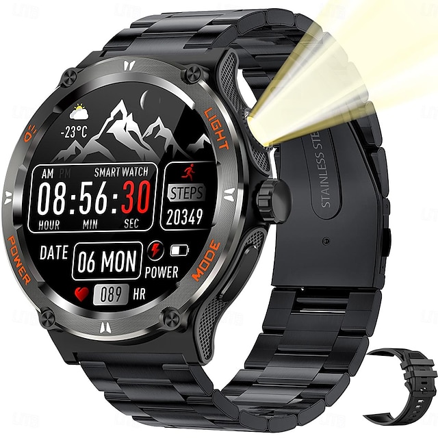  iMosi KT76 Smart Watch 1.53 inch Smartur Bluetooth Skridtæller Samtalepåmindelse Sleeptracker Kompatibel med Android iOS Dame Herre Handsfree opkald Vandtæt Mediakontrol IP68 48mm urkasse