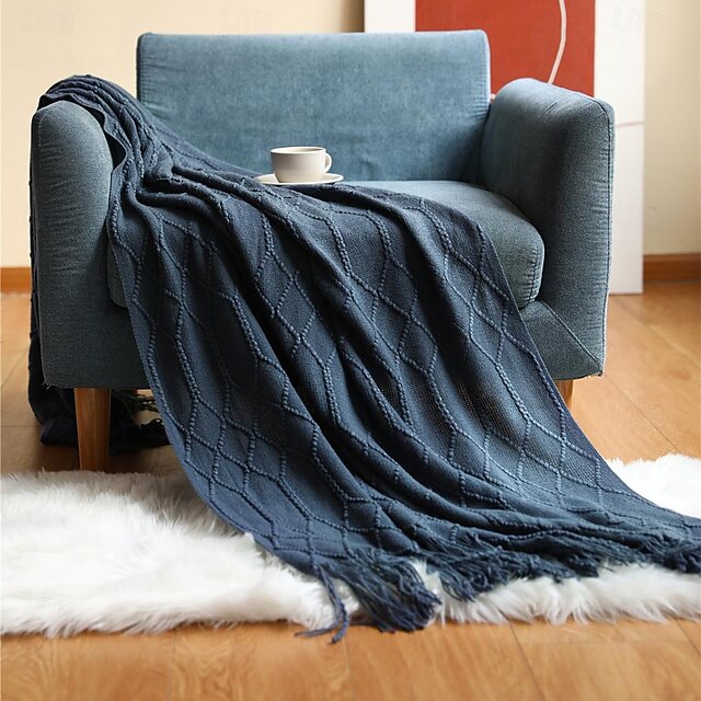  coperta lavorata a maglia, coperta per divano, coperta per il letto, coperta per divano, coperta in lana nordica, coperta invernale per pisolino da ufficio