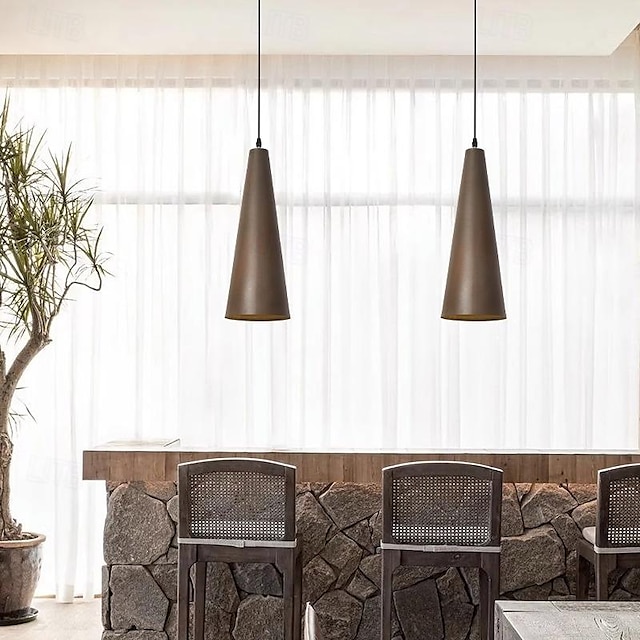 iluminação pendente moderna, luminária suspensa de 45 '' de altura, detalhes com abajur de aço hickened, luminária suspensa rústica ajustável para cozinha, sala de jantar, cafeteria