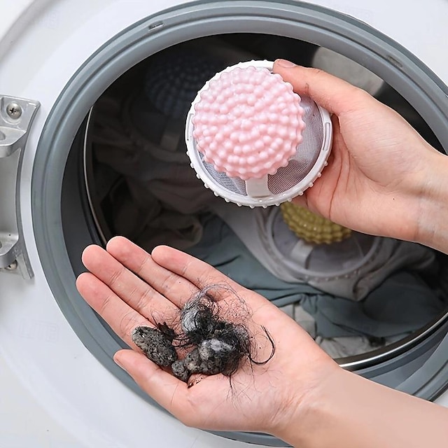  Filtro côncavo e convexo para máquina de lavar, filtro de saco de malha flutuante, removedor de fiapos, roupas de limpeza, lavagem dois em um e bola de proteção
