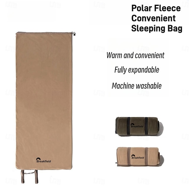  Einzelschlafsack aus Polarfleece für Outdoor-Camping-Abenteuer-Wanderausrüstung