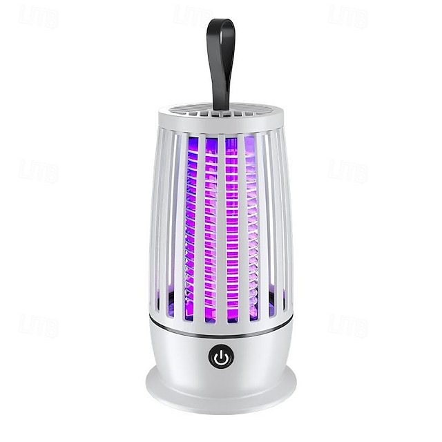  מנורת הריגת מזיקים ניידת USB – מכשיר הדברה חשמלי נטען לשימוש בחוץ ובפנים מלכודת אנטי-מזיקים שקטה