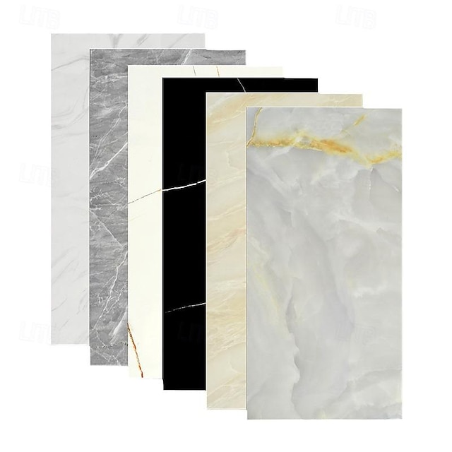  5 Stück selbstklebende Wandaufkleber aus Keramikfliesenimitat für die Küche, Badezimmerwandrenovierung, antihässliche Tapete, wasserdichte und feuchtigkeitsbeständige Tapete