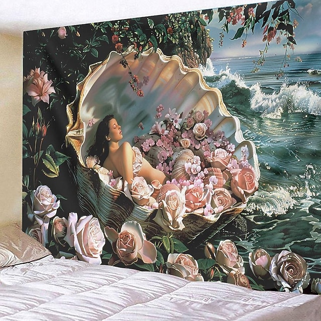  sztuka w stylu vintage wiszące gobelin sztuka ścienna duży gobelin mural wystrój fotografia tło koc zasłona strona główna sypialnia dekoracja salonu