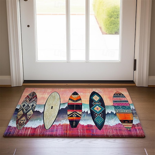  Sommer Surferbrett Fußmatte Küchenmatte Bodenmatte rutschfeste Flächenteppich Ölbeständiger Teppich Indoor Outdoor Matte Schlafzimmer Dekor Badezimmermatte Eingangsteppich