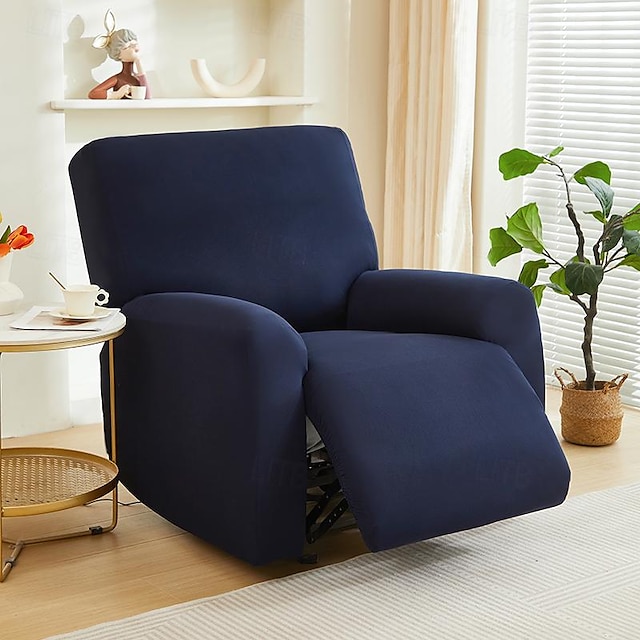  Capa de sofá reclinável, capa de poltrona, capa de sofá de 1 lugar, elástica, anti-poeira, antiderrapante, capa de menino preguiçoso, capa de assento universal elástica