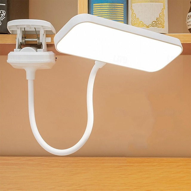  1 stk 360° fleksibelt arbejdsværelse med klemme skrivebordslampe foldbar sengelampe natlampe til soveværelse studie læsning kontorarbejde led touch øjenbeskyttelse læring sove og dedikerede