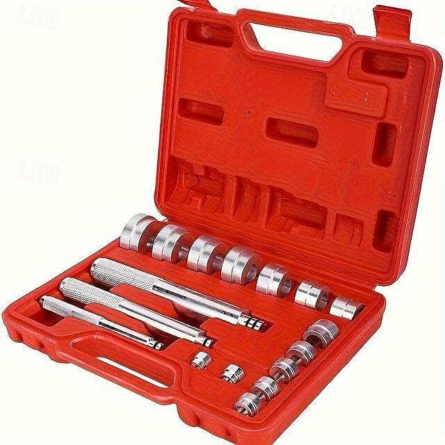 17pcs Bearing Race And Seal Bush Driver Set Master/Universal Kit For Automotive Wheel Bearings