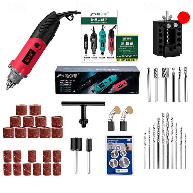  Electric Grinder Small Handheld Wood Carving Jade Polishing and Carving Tool Micro Polishing Machine Electric Pen Mini Electric Drill