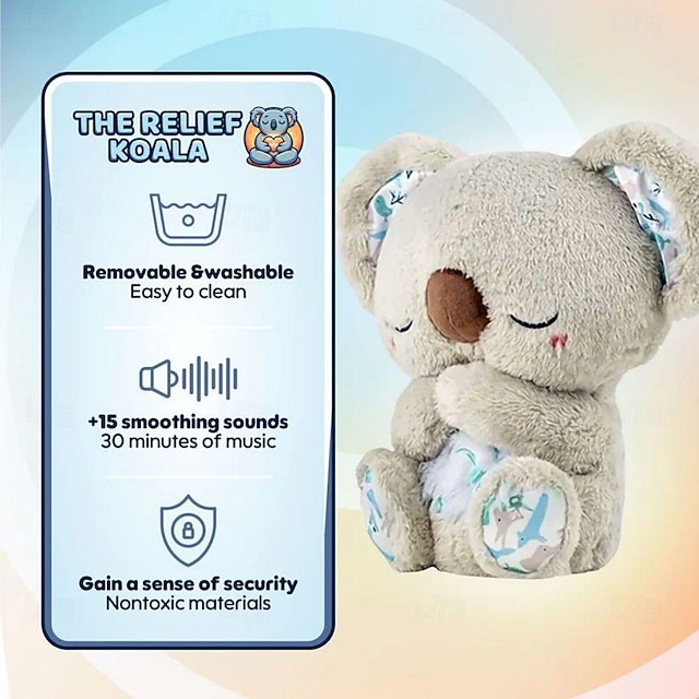 The Relief Koala,relief Koala Breathing Stuffed Animal Baby Sound 