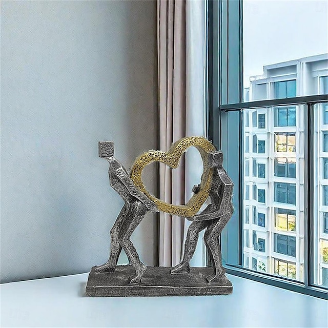  pár miluje umělecké dílo z pryskyřice - symbol lásky ideální pro výzdobu domova a kanceláře, je svědkem krásy lásky