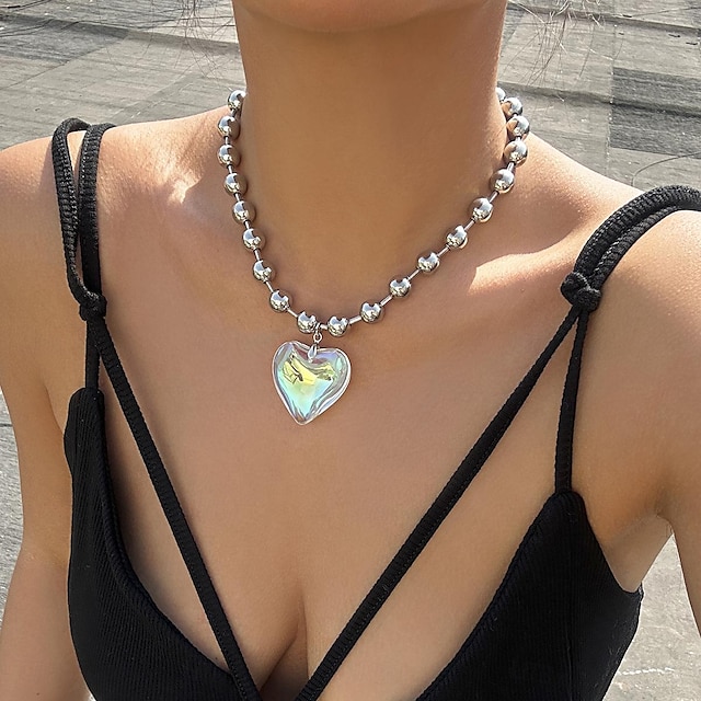  Lănțișor Perle Pentru femei Elegant Drăguţ Clasic Inimă Draguț Forma de inima Coliere Pentru Muncă Bal Club