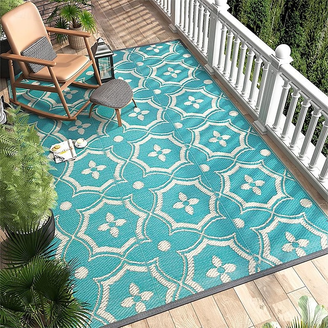  tappeto per esterni paglia di plastica tappeto per area esterna tappeto 4x6ft impermeabile reversibile portatile patio decor tappeto camper campeggio balcone stuoia da picnic